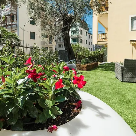 アパート Appartamento La Vela - Ariston & Casino - Con Giardino Privato E Garage *