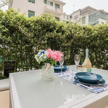 アパート Appartamento La Vela - Ariston & Casino - Con Giardino Privato E Garage *